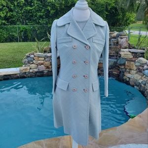 Vintage 1960s Butte Knit dress and peacoat